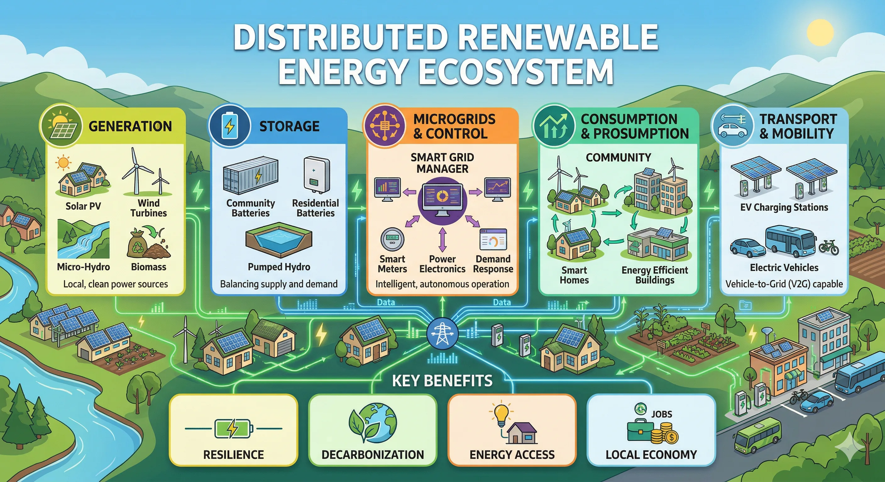 Distributed renewable energy ecosystem